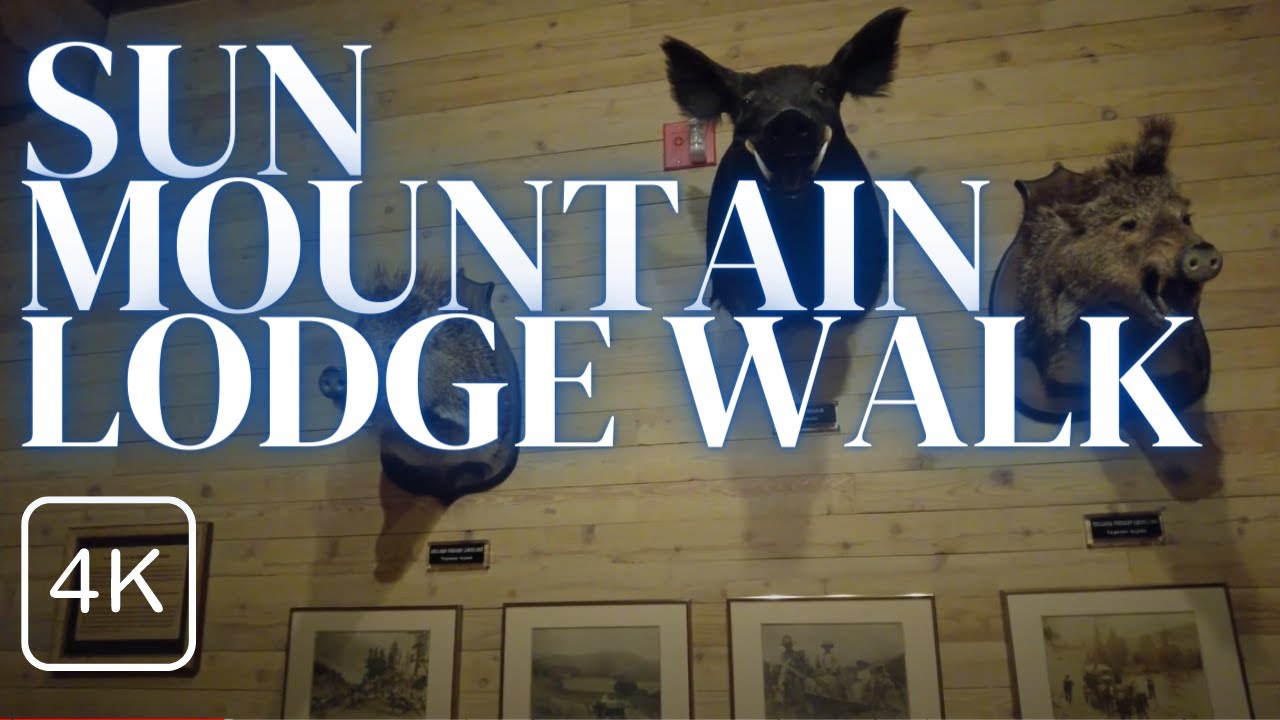 【4K Ultra HD】 2021 Walking Tour of Sun Mountain Lodge Resort Hotel in Winthrop Washington WA USA