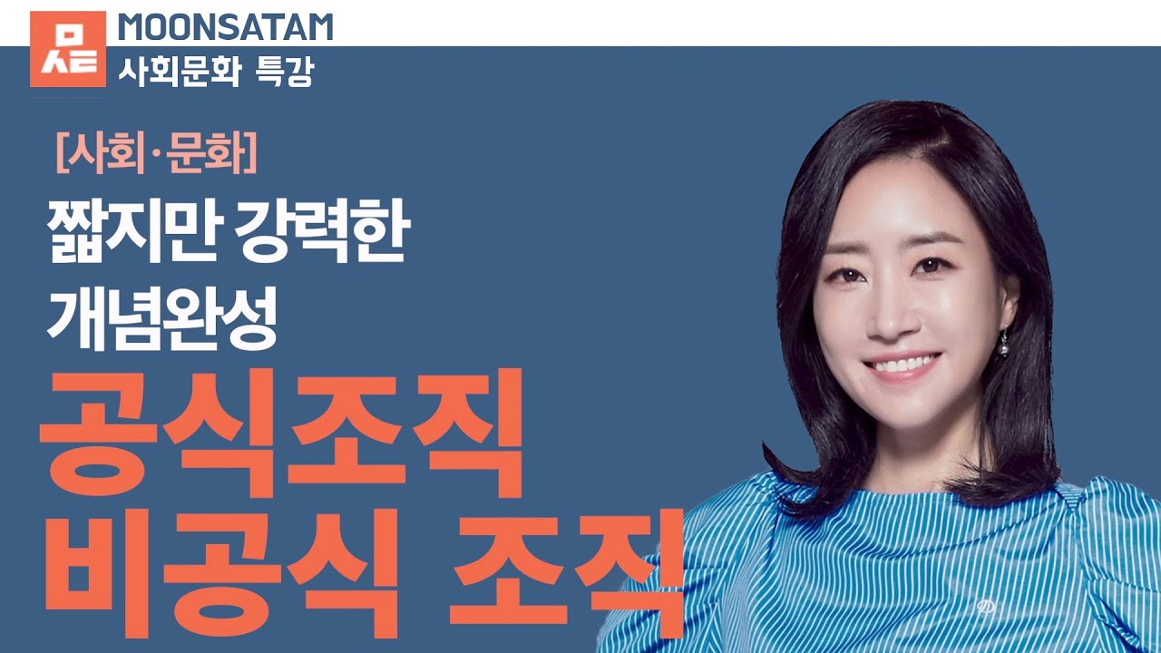 문서연T 짧지만 강력한 개념완성 사회문화   공식조직 vs 비공식조직