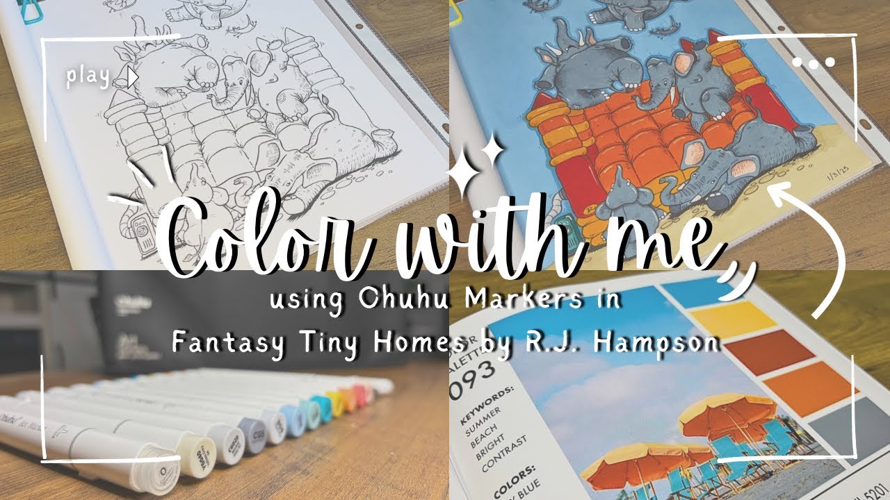 Color With Me: using Ohuhu Markers in Fantasy Tiny Homes by R.J. Hampson