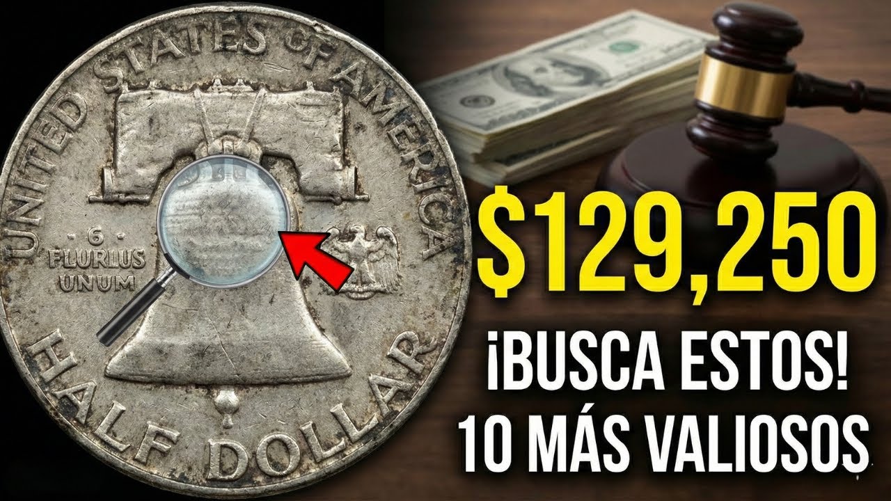 ¡VALEN MILES! 💰 Los 10 Medios Dólares Franklin que debes BUSCAR (Hasta $129,250)