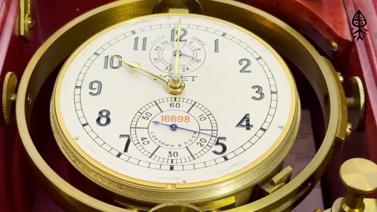 CCCP Poljot (Полёт) 6MX 56H marine chronometer, SN:16698 ; No glass cover