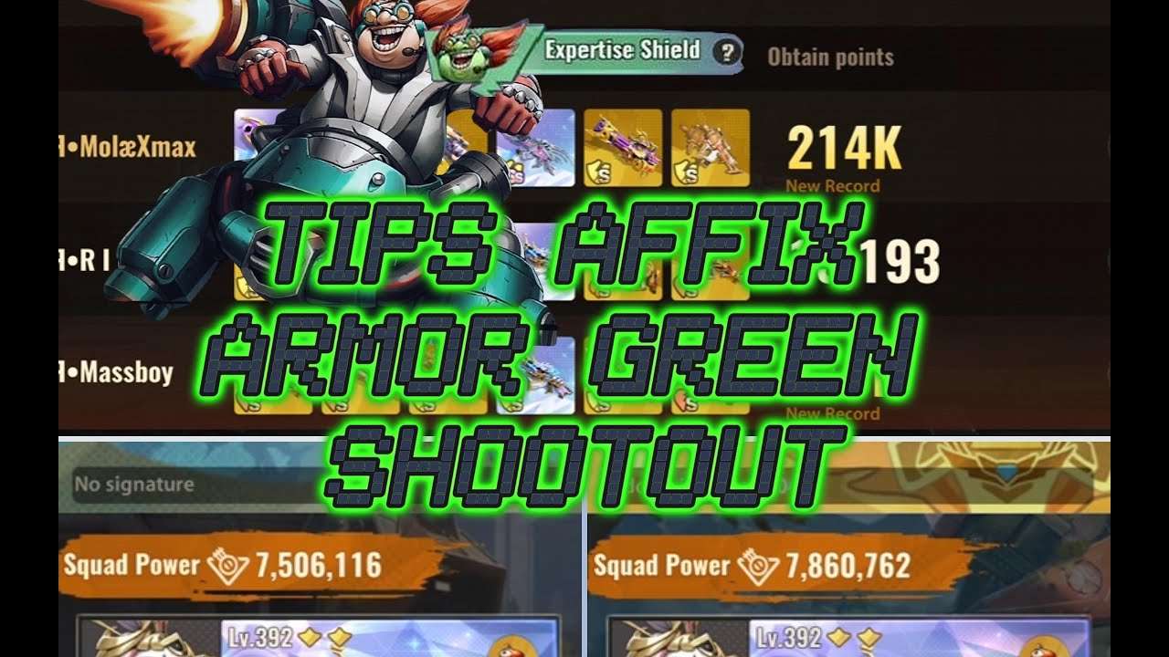 TIPS AFFIX ARMOR GREEN SHOOTOUT - METAL SLUG AWAKENING