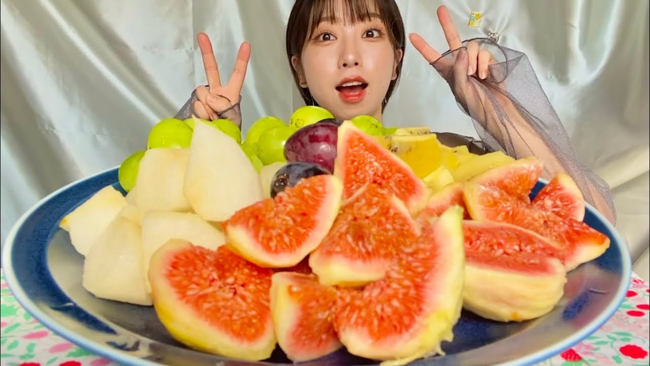 【咀嚼音】フルーツをいっぱい食べる動画🥝🍐🍇〜あまりにも多すぎる（幸）〜【eating sounds】