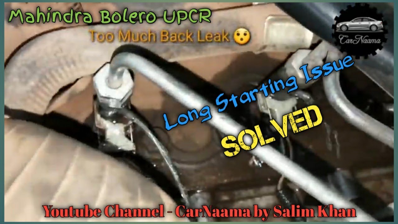 Bolero UPCR not starting - Injector Problem - P0087