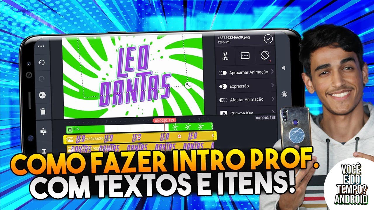 Como Fazer Intro com Texto Personalizado Pelo Celular - Intro Profissional