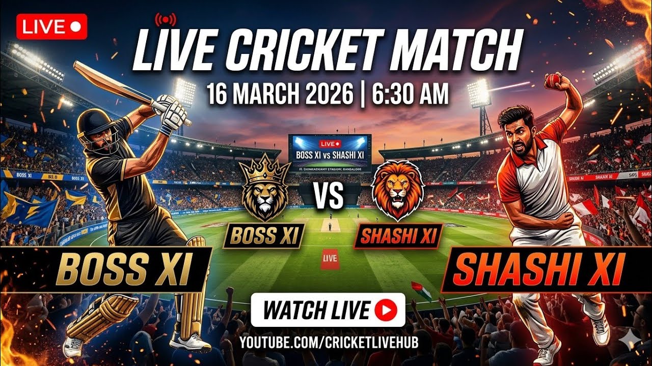Match between Boss XI vs Shashi XI on 15 March 2026 @6.30 am