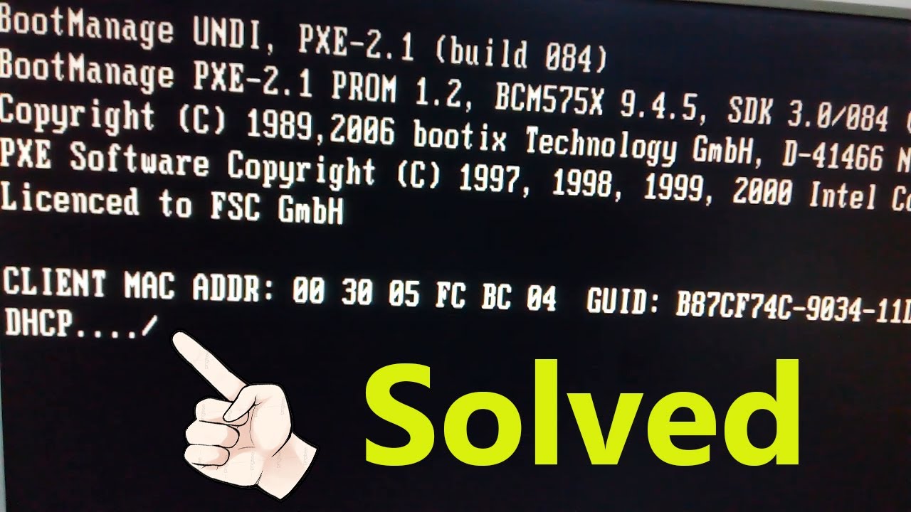 PXE-E53 No boot filename received Problem | حل مشكله البوت من الانترنت