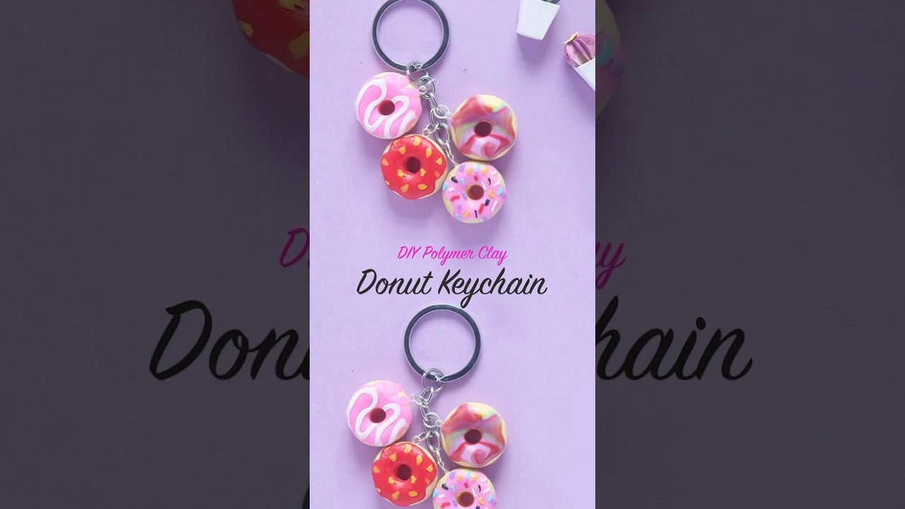 STOP Making Boring Keychains! Try This Polymer Clay Donut Hack