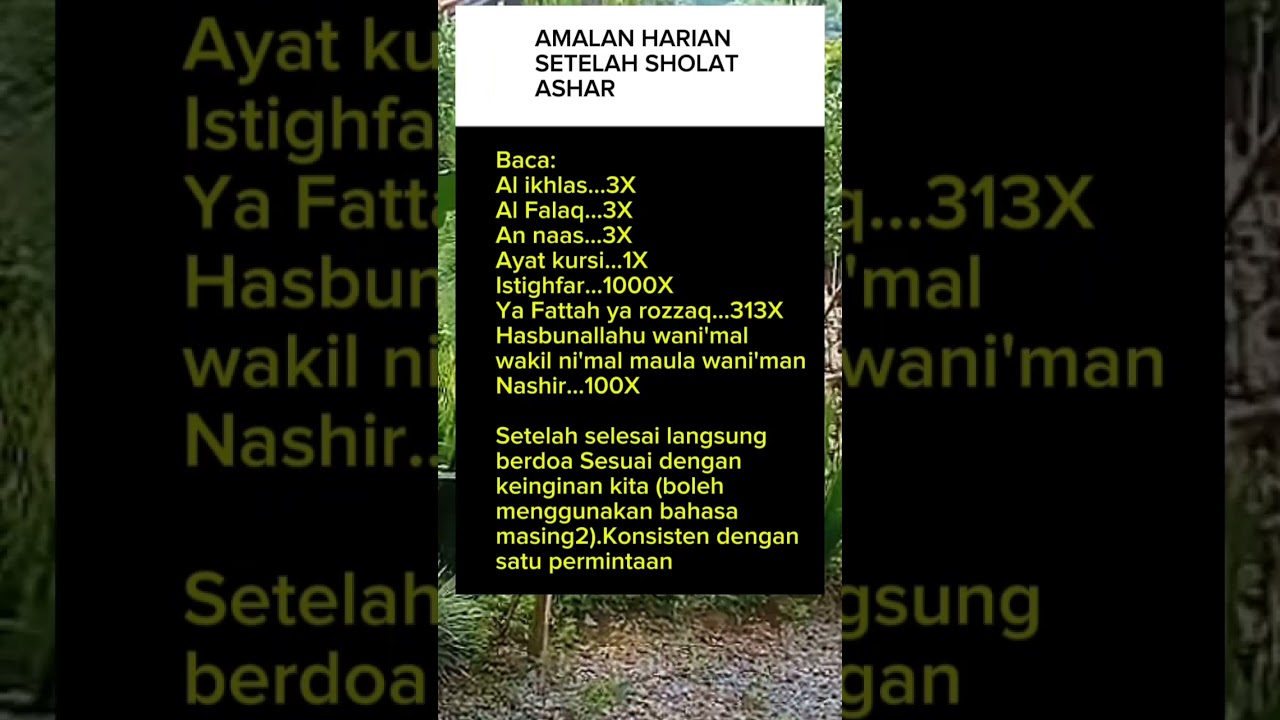 Amalan harian setelah sholat ashar#quotes#doa#sholawat#shorts#shortvideo#motivation#short