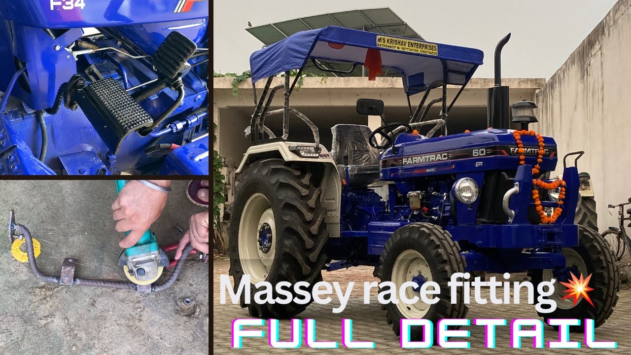 Farmtrac 60 massey race fitting / Full detail video in Easy way / Full work done at home 🏡
