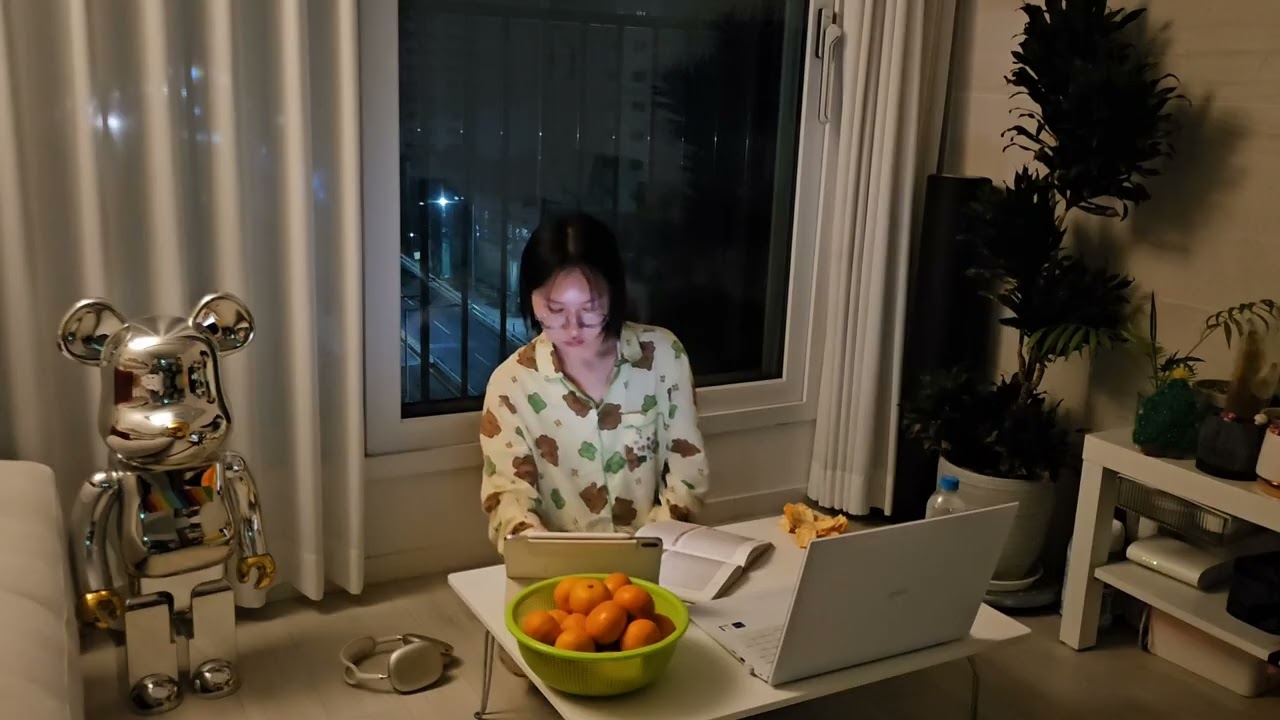 겨울 귤과 함께하는 스터디 윗미 1시간30분  STUDY WITH ME 1HR30MIN
