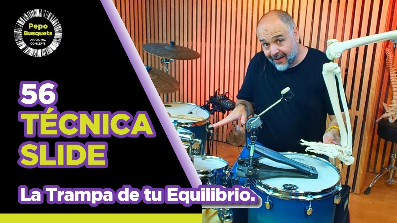 TÉCNICA PARA PEDAL DE BOMBO.  TÉCNICA SLIDE, Golpes dobles con el bombo afectados por tu equilibrio
