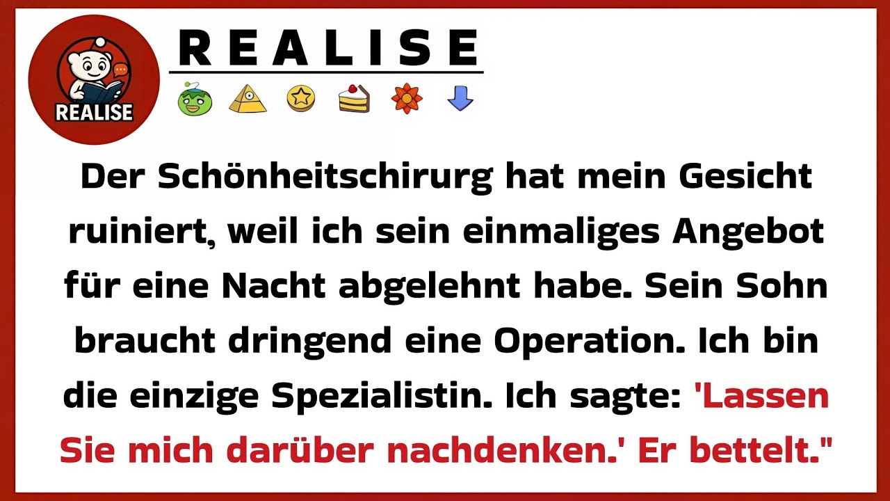 Der Schönheitschirurg hat mein Gesicht ruiniert, weil ich sein einmaliges Angebot für eine Nacht
