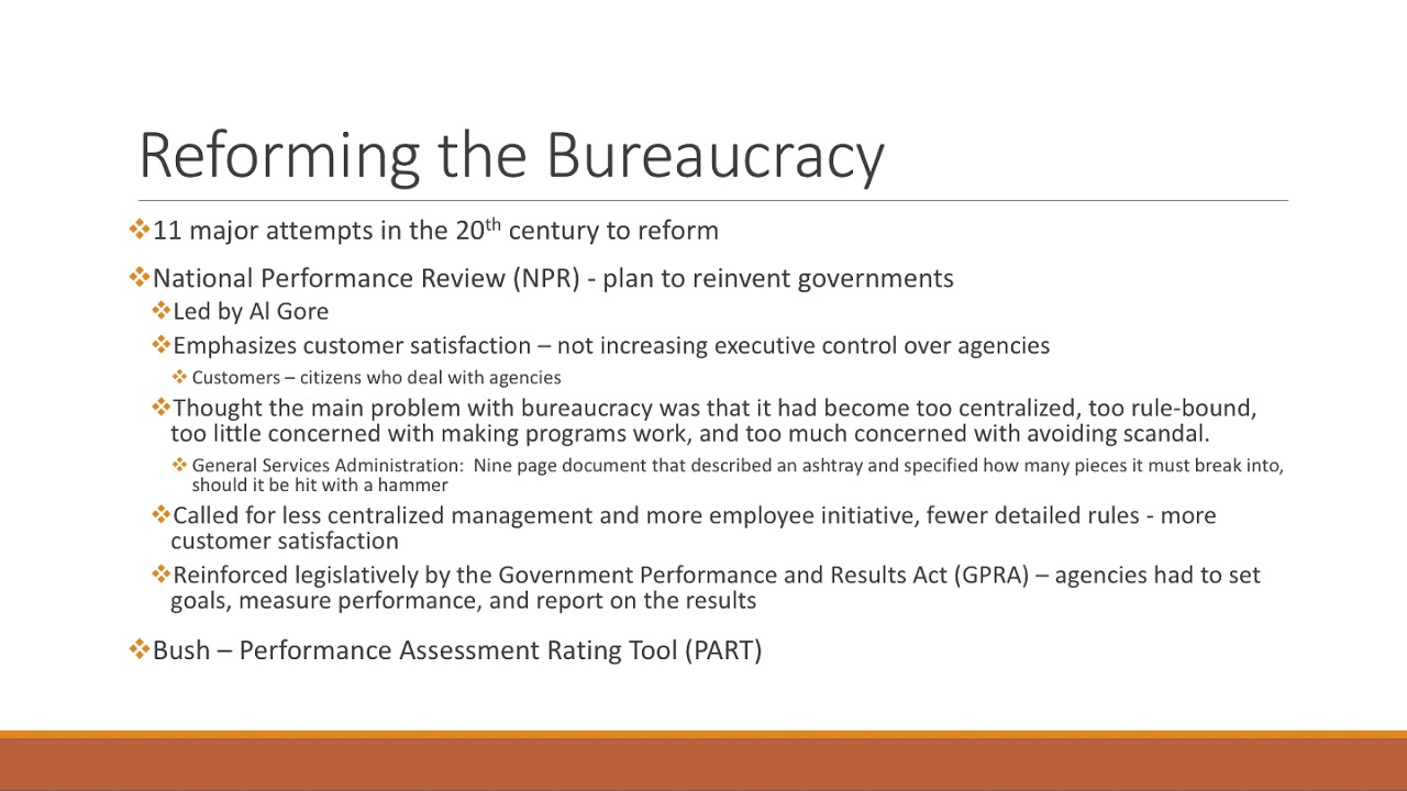 Reforming Bureaucracy