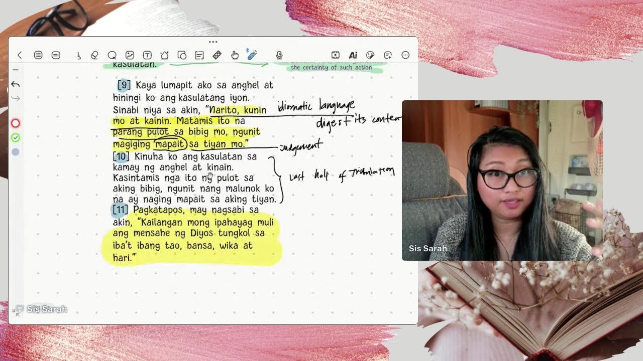 PAHAYAG 10 Tagalog Online Bible Journaling Inside Out with Sarah