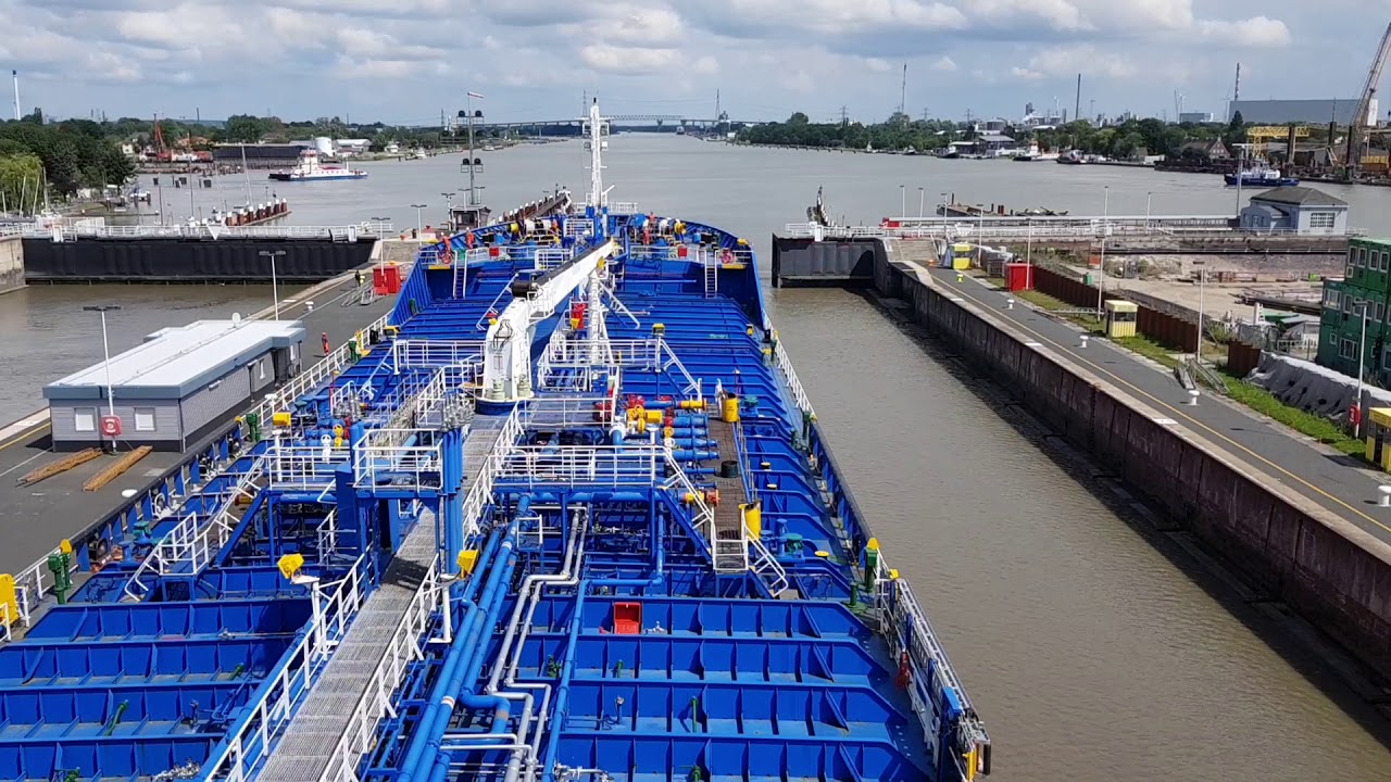Elbe river, Keel canal, Brunsbuttel OilHarbor