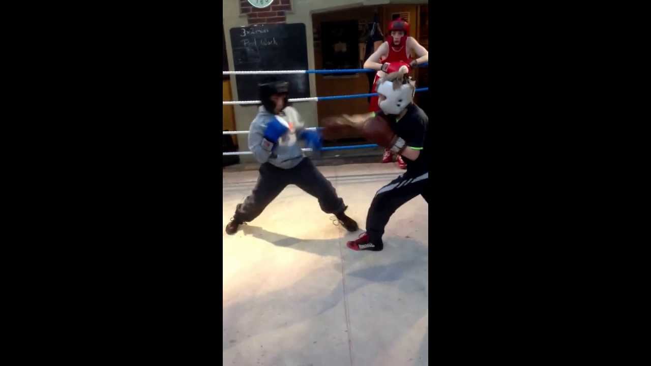 Our coach teaching up and coming fighters at Redcar boxing club