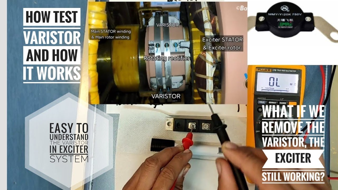 How varistor works in exciter, how to test using digital fluke tester. Generator/ alternator