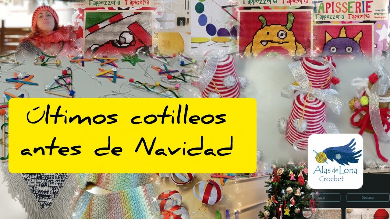 Últimos cotilleos antes de Navidad. Adornos de Navidad en los centros cívicos y labores de ganchillo