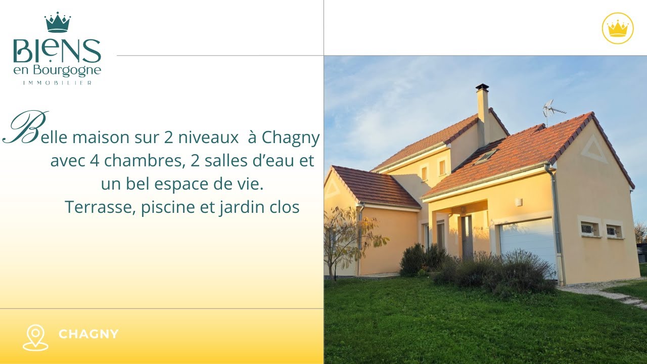 CHAGNY BELLE MAISON CONTEMPORAINE AVEC 4 CHAMBRES ET PISCINE