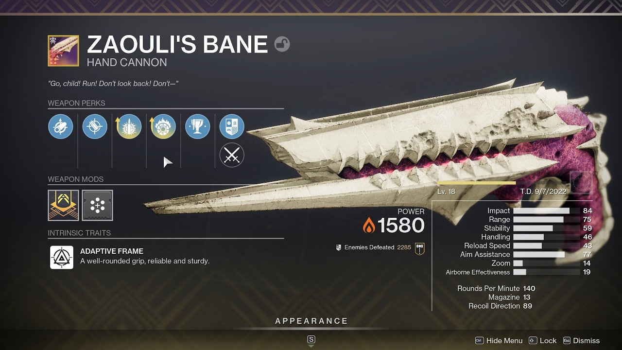 Crafted Zaoulis Bane