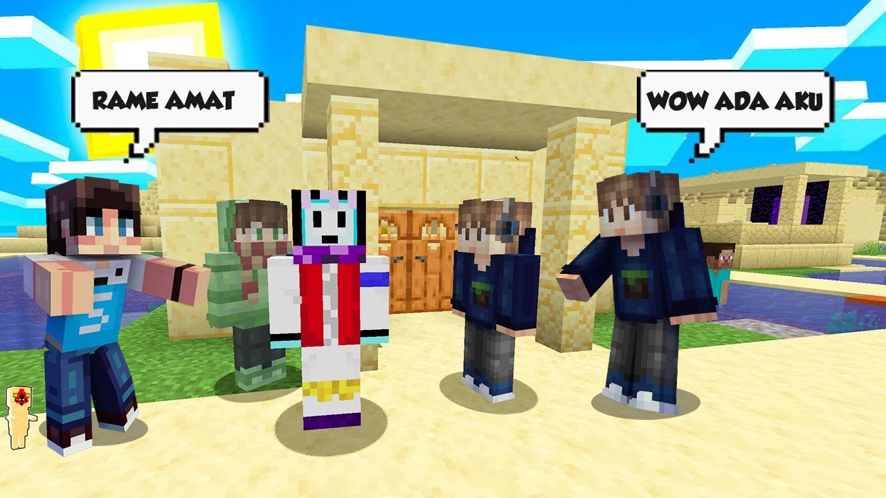 MINECRAFT TAPI VILLAGER YOUTUBER INDONESIA DAN TRADE BARANG OP!!!
