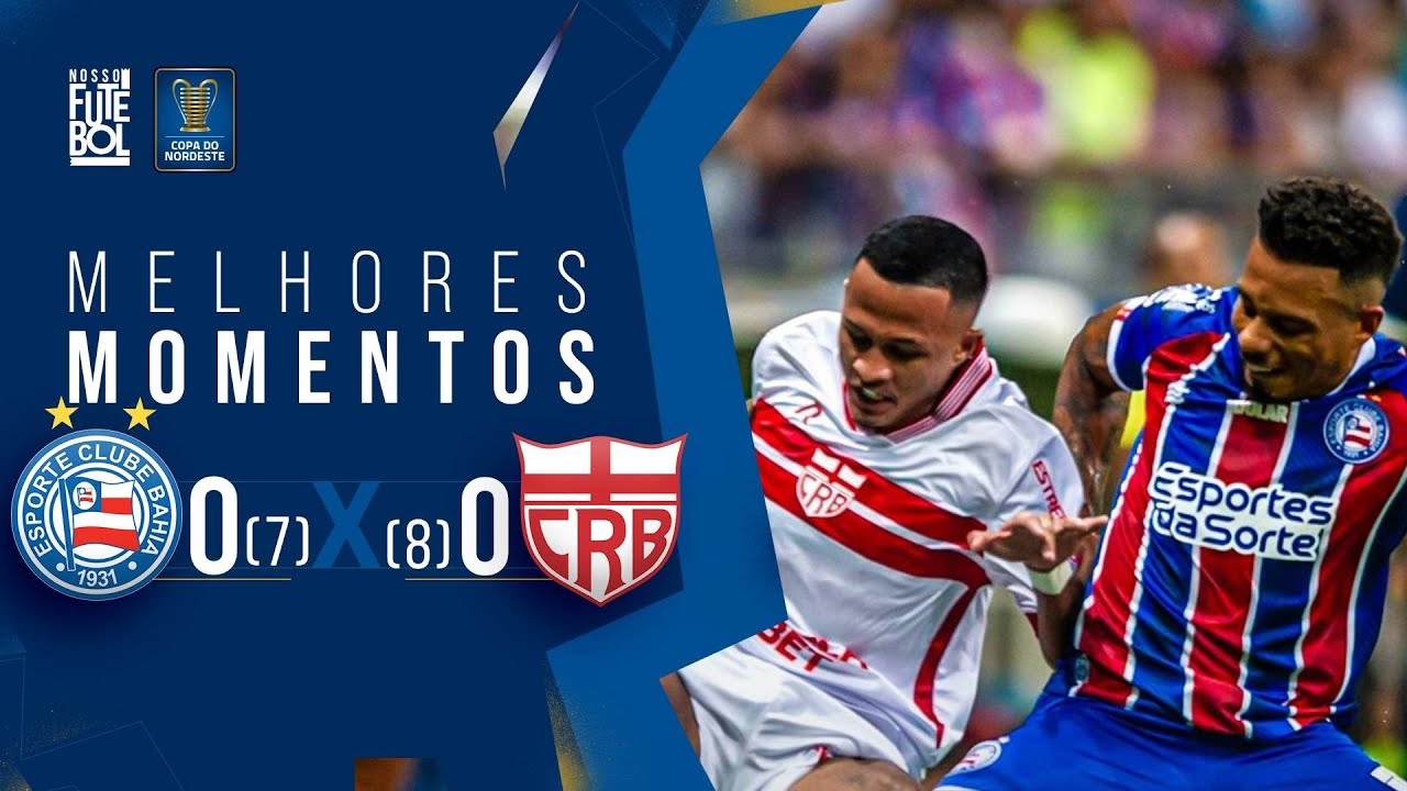 CRB CLASSIFICADO COM EMOÇÃO NOS PÊNALTIS - Bahia 0(7)x(8)0 CRB - Melhores Momentos Copa do Nordeste