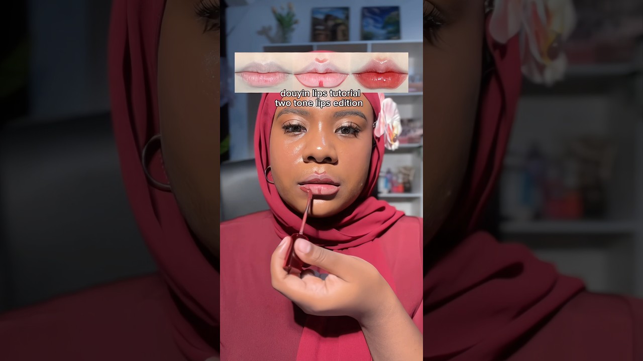 Douyin lips on dark skin?! 😍🤎 #lips #liptutorial #kbeauty #douyin  #makeup