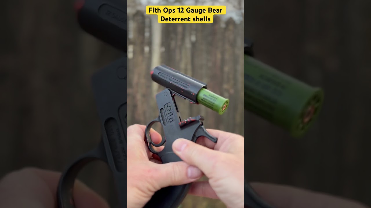 Fith Ops 12 Gauge Bear Deterrent in a flare gun.