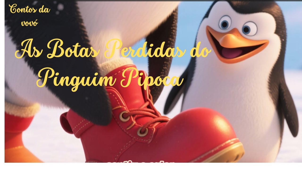 As Botas Perdidas do Pinguim Pipoca 🐧👢  Historinha Infantil Contada pela Vovó #contosinfantis