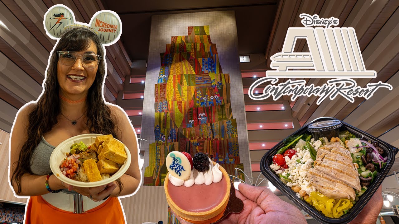 Disney's Contemporary resort DINNER 🚄 Disney World Contempo Cafe food review