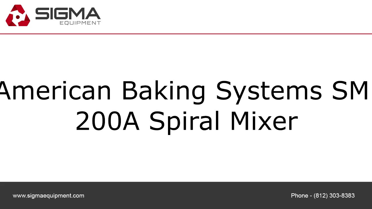 American Baking Systems SM 200A Spiral Mixer
