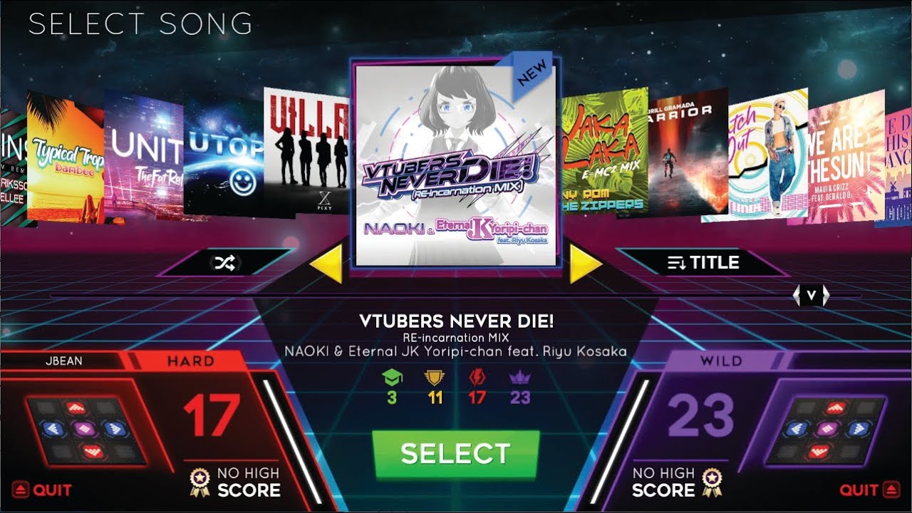 [StepManiaX] VTubers Never Die! (RE-incarnation MIX) (HARD/WILD)
