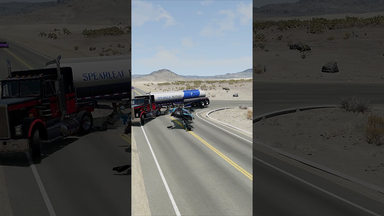 Realistic Highway Car Crashes #50 - BeamNG.drive