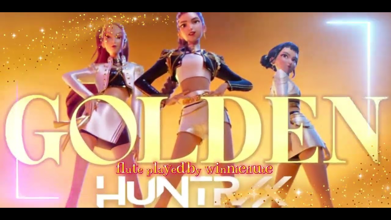 Golden flute played by Winnieflute, from KPop Demon Hunters, Huntrix, live recording by my phone