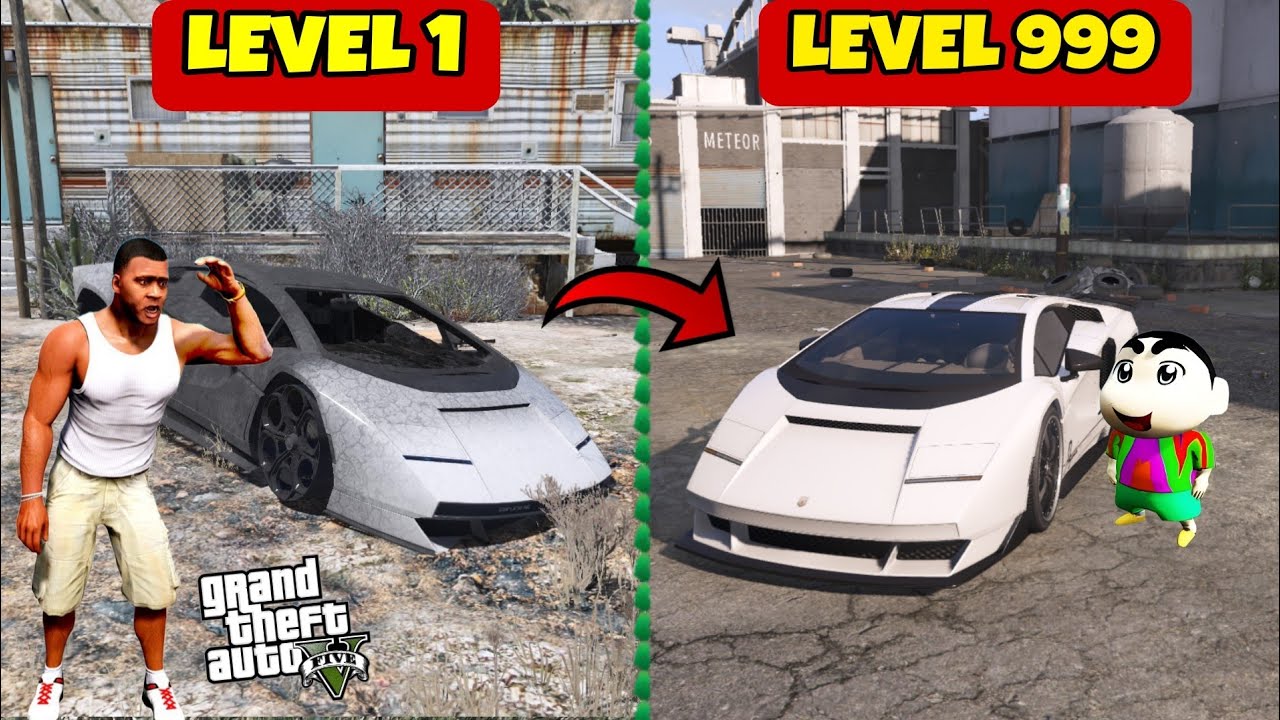 GTA 5 : FRANKLIN AND SHINCHAN RESTORING OLD CAR TO GOD CAR 😯