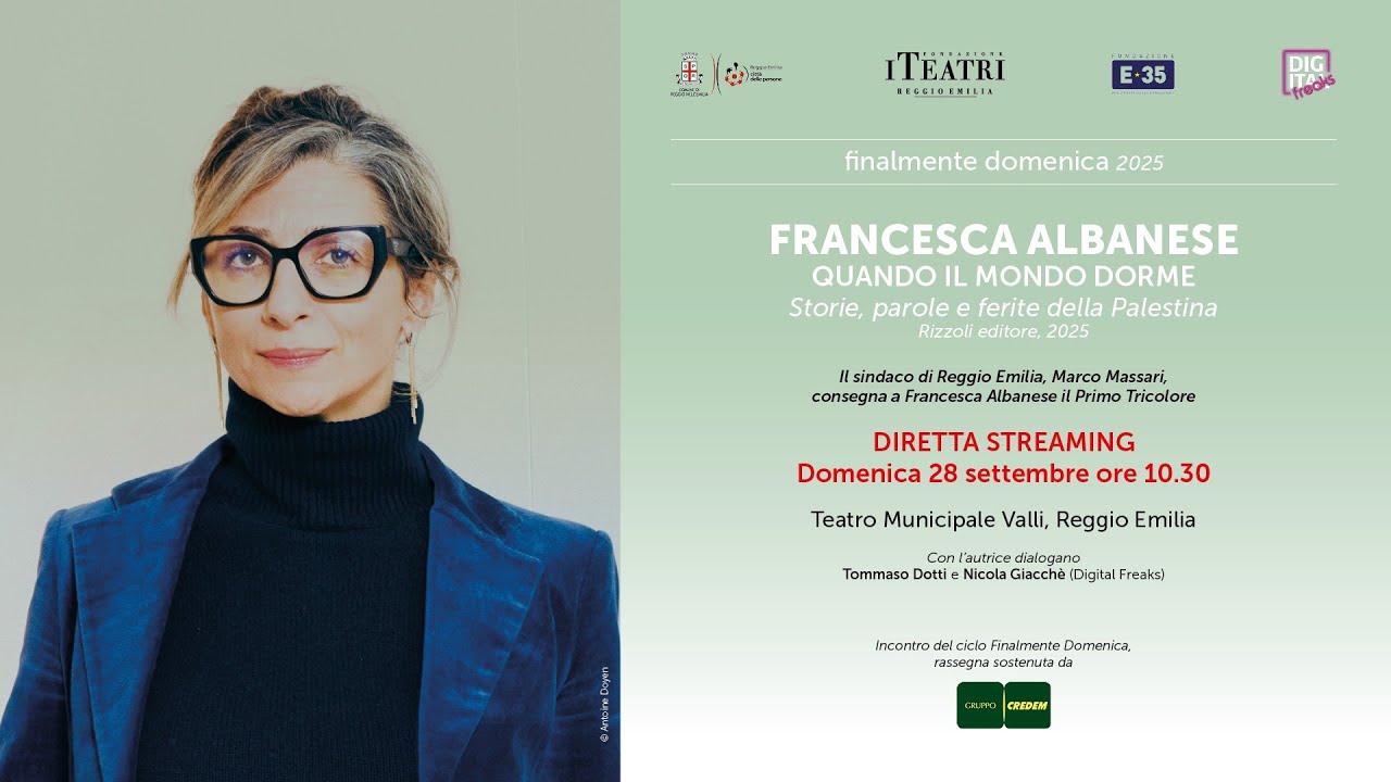 Finalmente Domenica 2025. Incontro  con Francesca Albanese