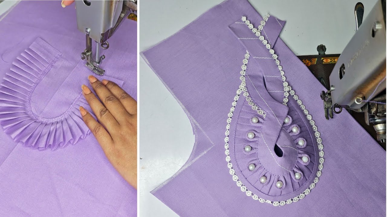 कुछ अलग बनाएं Stylish bridal suit kurti neck design 