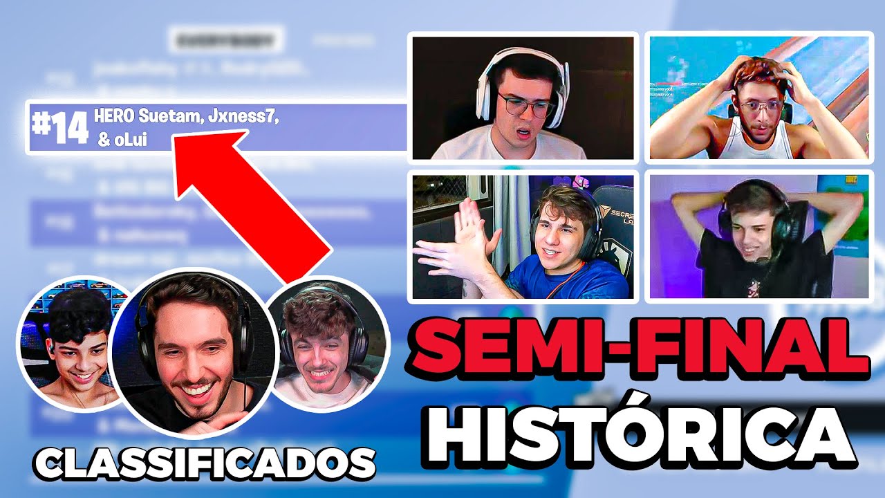 Streamers Reagem a SUETAM, OLUI e JXNESS Passando pra FNCS GRAND FINALS!