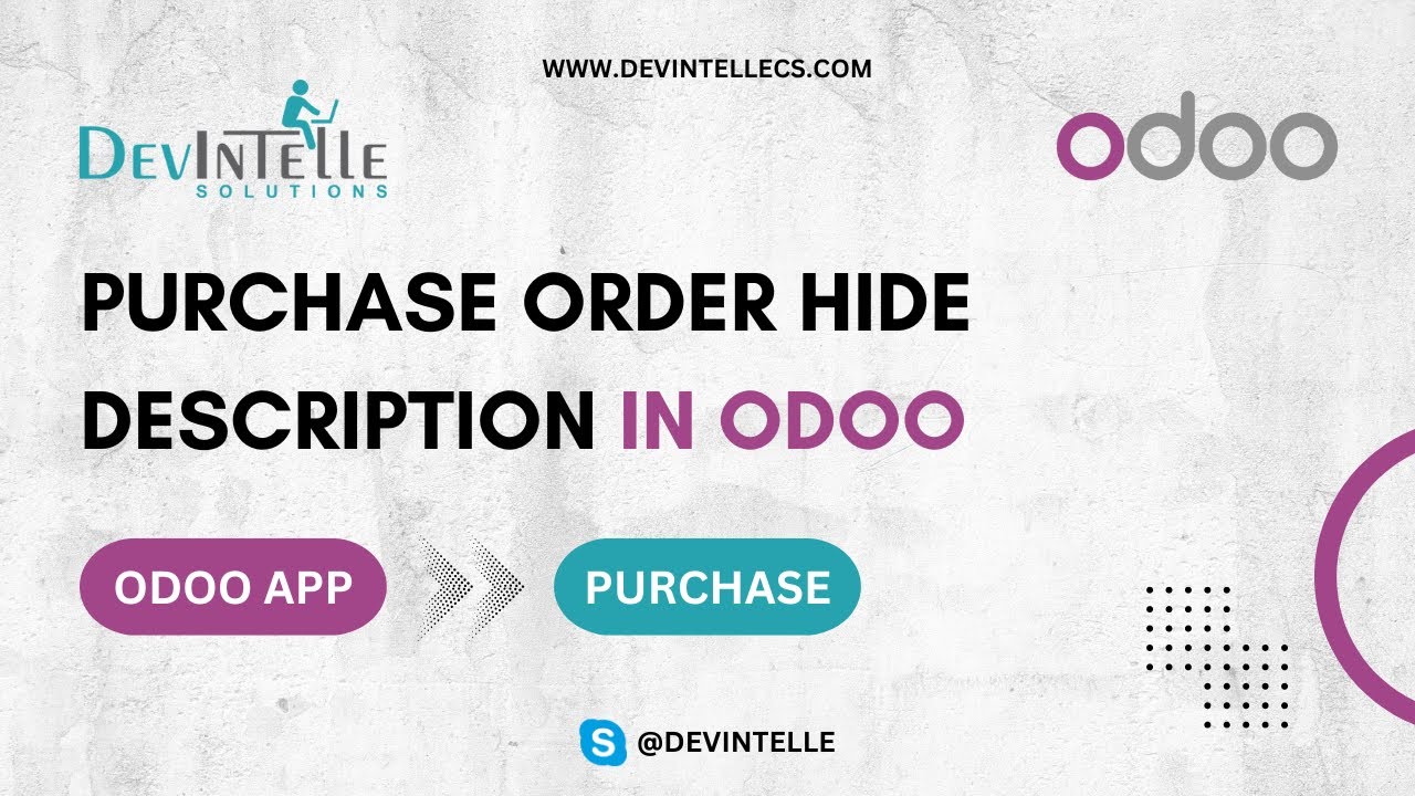 How to Purchase Order hide description in Odoo | Odoo Purchase