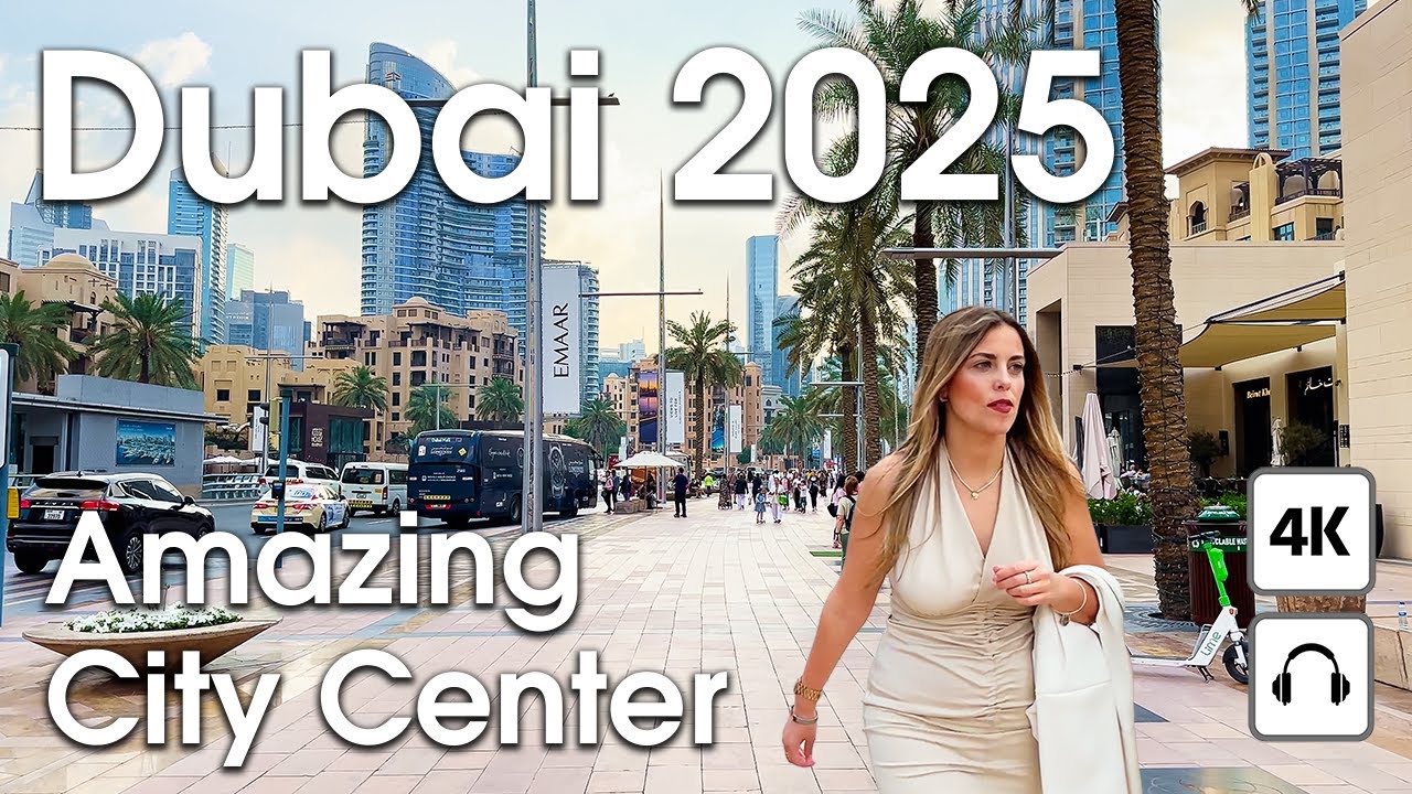 Dubai 🇦🇪 Amazing City Center, Downtown & Burj Khalifa, Dubai Marina [4K] Walking Tour Compilation