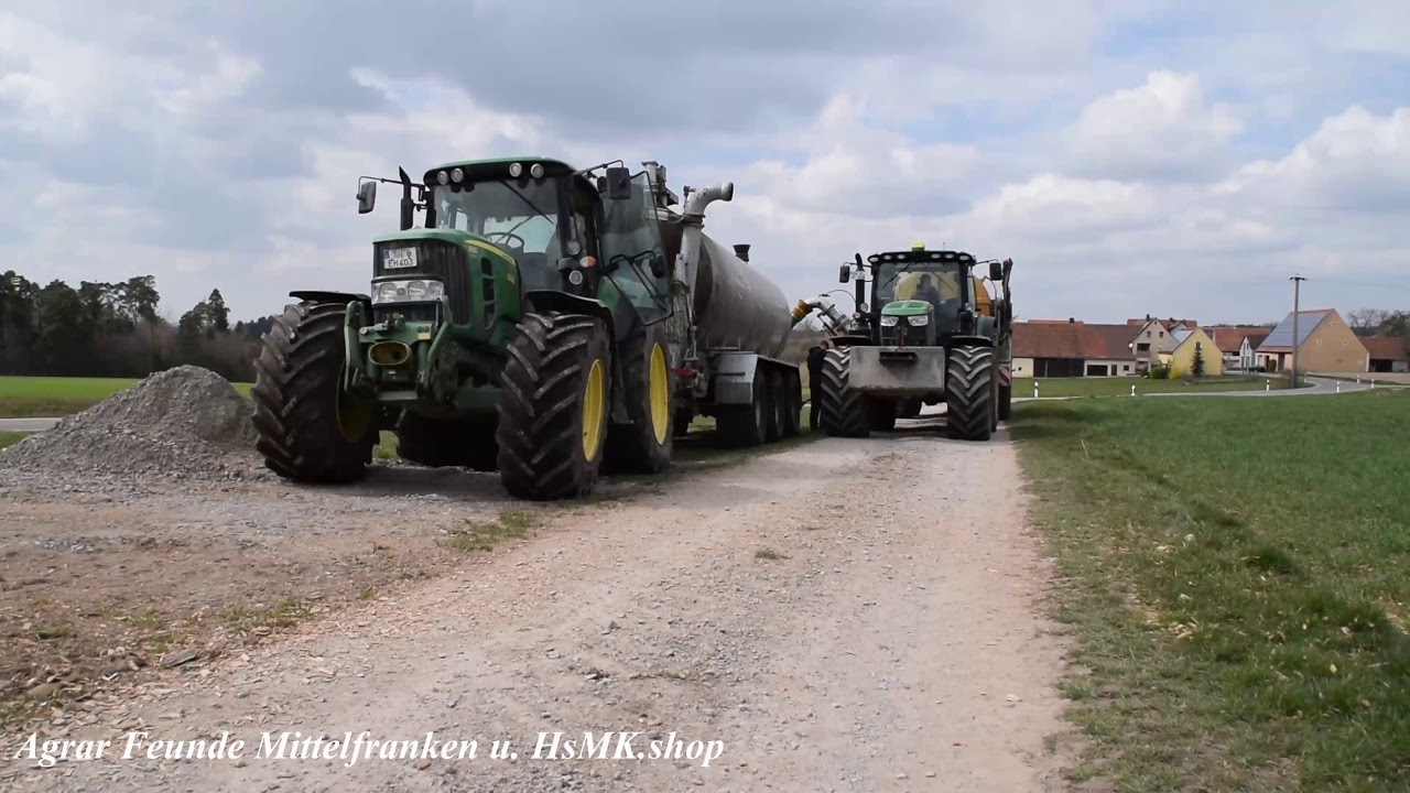 Gülle Fahren mit John Deere, Zunhammer, Demmler bei Bioenergie Meuchlein