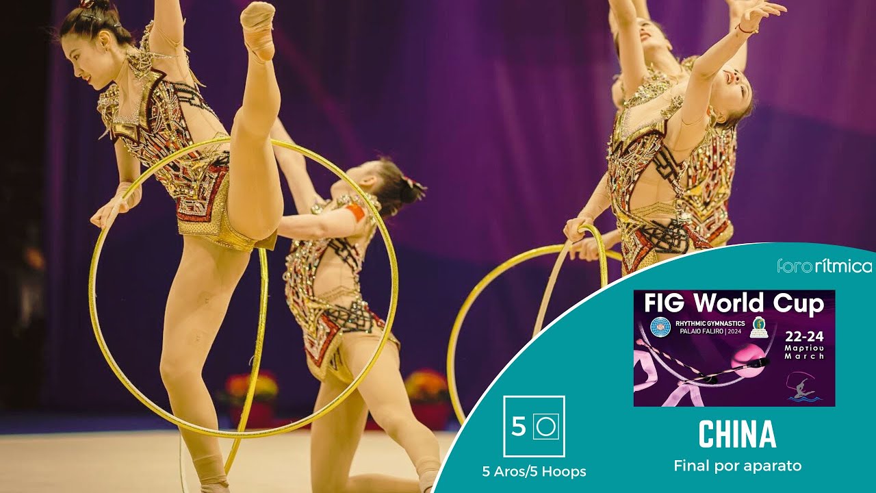 CHINA 5 aros / 5 hoops FINAL World Cup Palaio Faliro 2024