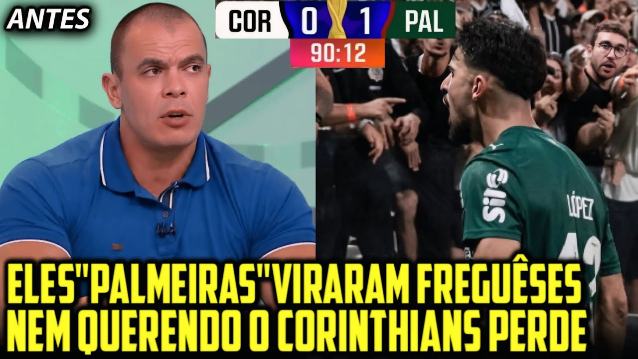 ANTES E DEPOIS PALMEIRAS CALANDO A MIDIA SOBERBA APÓS VENCER DO CORINTHIANS!!