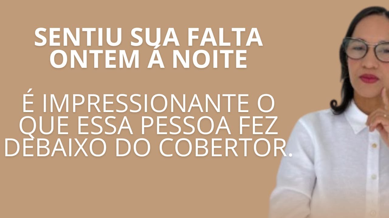 AO VIVO: Alguém sentiu sua falta ontem á noite e fez isso debaixo do cobertor.