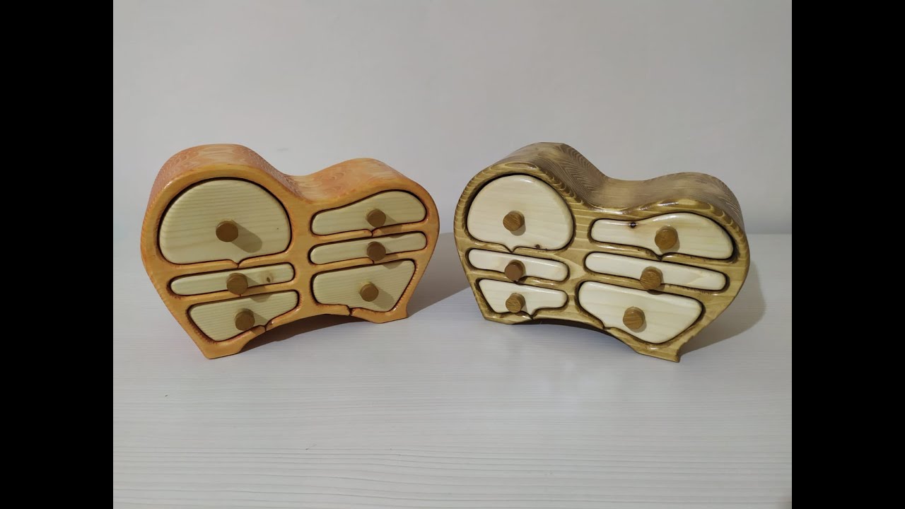 Bandsaw Box - Yatık Komidin Ahşap Takı Çekmecesi Yapımı-JEWELRY-CAJA DE JOYERÍA - деревянная коробка