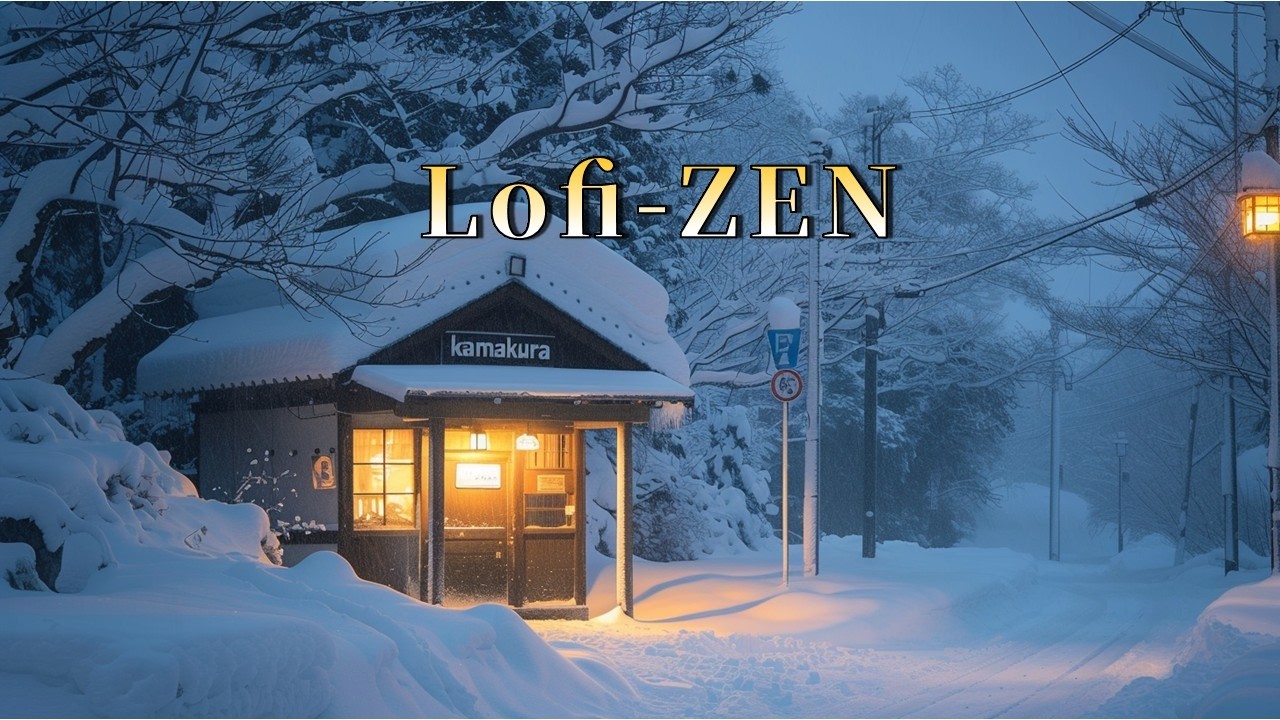【Lofi Japanese Zen】Winter Night Stillness：雪国 YUKIGUNI | Relaxing Koto & Bamboo Flute Beats LoFi  |1H