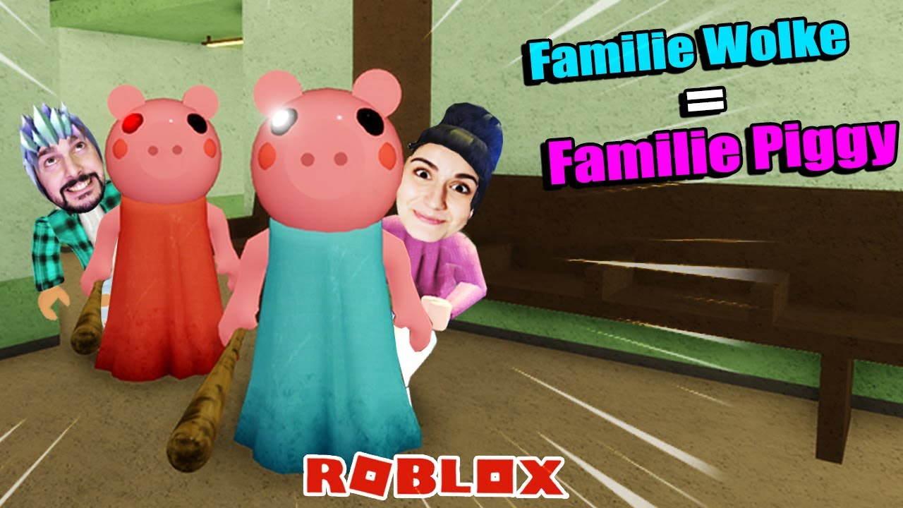 FAMILIE WOLKE WIRD ZU FAMILIE PIGGY! Besuch im Gruselhaus! [Roblox Deutsch]
