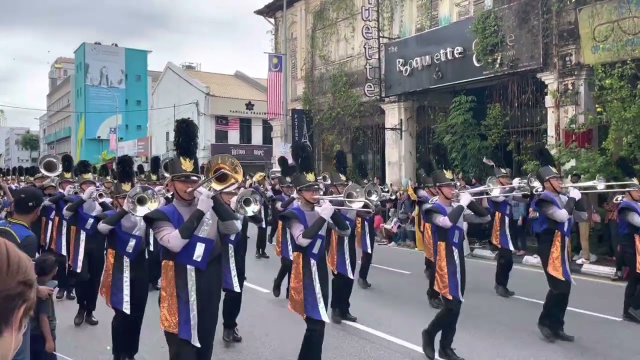 SMJK Sam Tet Brass Band in Action at National Day Parade 2022