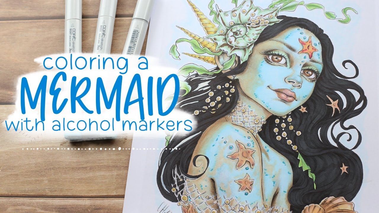 MERMAY 2024 | Coloring a mermaid with Copic alcohol markers